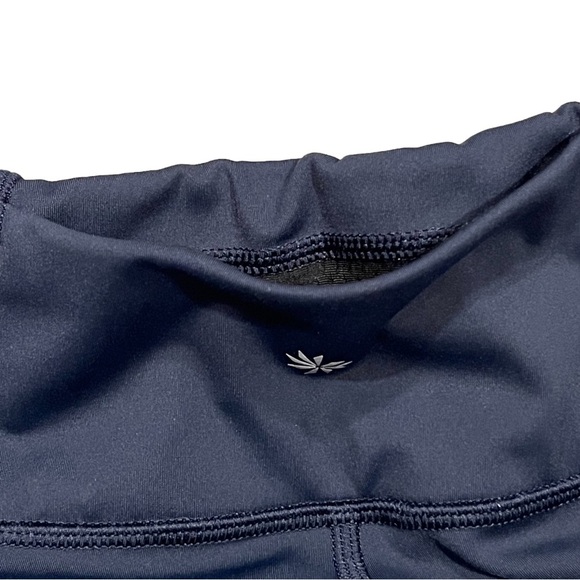 Athleta Navy Blue Contender Side Stripe Capri Tights Leggings - Picture 6 of 12